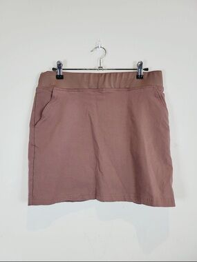 Swiss Alps Casual Pull-On Skort in Dusty Mauve, Size Medium